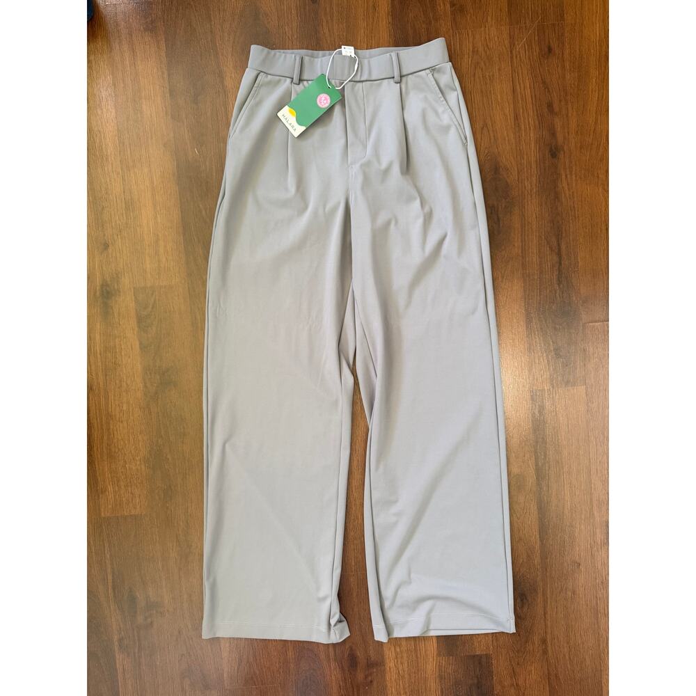 Halara NWT Flex Day Stretch High Waist Straight Leg Work Pants Gray Sz S Career - Picture 2 of 7